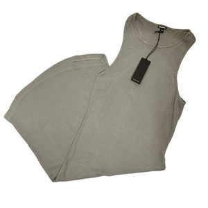 MONROW Rib Racer Tank Dress, Supima/Micromodal blend,‎ Gray women XS